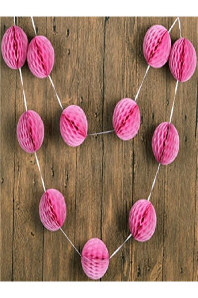 Kazanabil DEKORATİF ASILABİLİR PETEK KAĞIT TOPLAR 10CM PEMBE