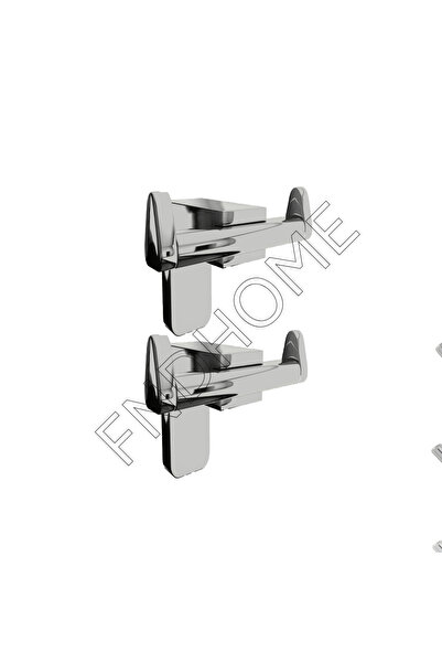 FNDHOME Krom Lux 2 Li Set Banyo Bornoz Askısı