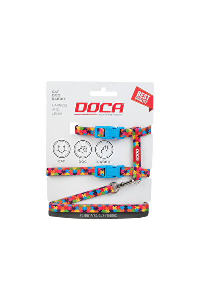 DOCA Premium Puzzle Kedi Köpek ve Tavşan Göğüs Tasması