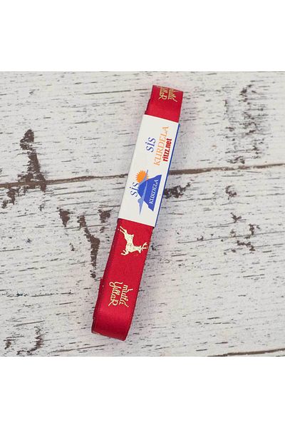 Ritzz Printed Ribbon 2cm New Year Themed Happy New Year Red