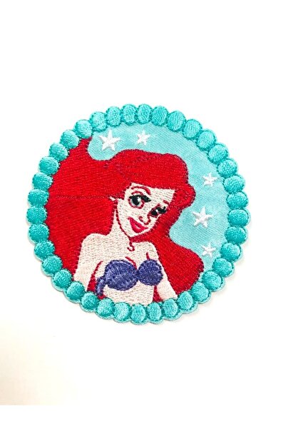 DİSNEY PRİNCESS Iron-On Embroidered Arma - Patch - Patch- Princess Series Princess Ariel 2 (ORIGINAL LICENSED PRODUCT)