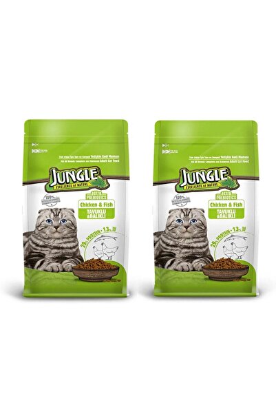 Jungle Tavuklu & Balıklı Yetişkin Kedi Manası 500 Gr ( 2 ADET)