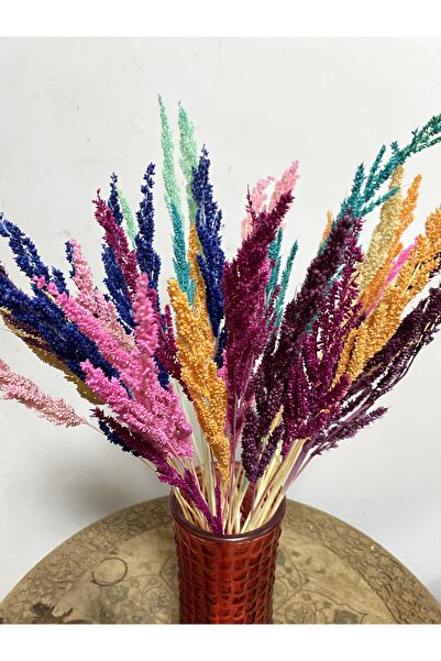 Goya Home Rengarenk Bulgur Otu Buketi - Şoklanmış Kuru Çiçek