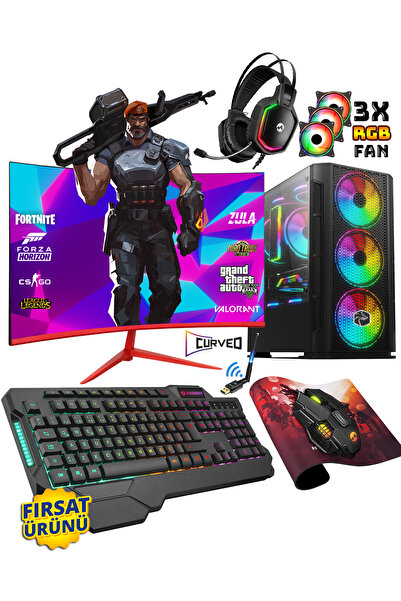 Gamepage Viper X90 I5-3470 16gb 240gb 1tb Rx550 23.8" Curved Masaüstü Bilgisayar