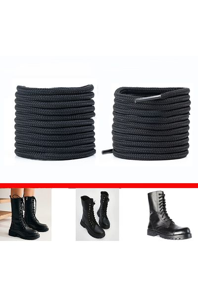 AiryFooT 200 cm Black Round Boot Laces