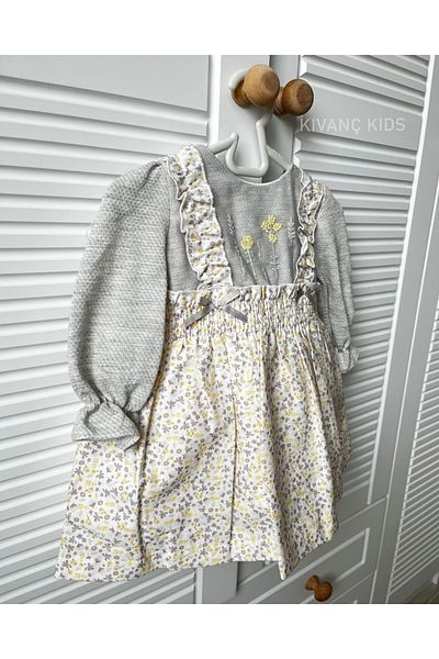 Mymio Kıvançkids Flower Bouquet Strap Dress
