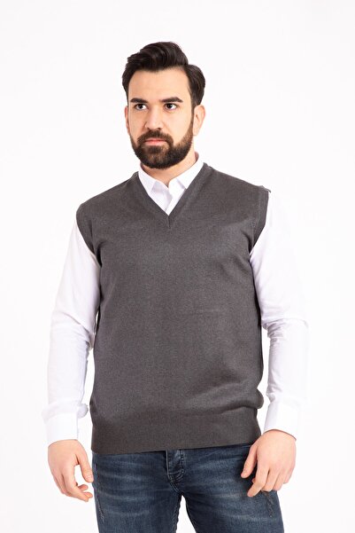 Mutlu City Men's Thin Wool Knitwear Knitted Regular Fit Dad Sweater 5120