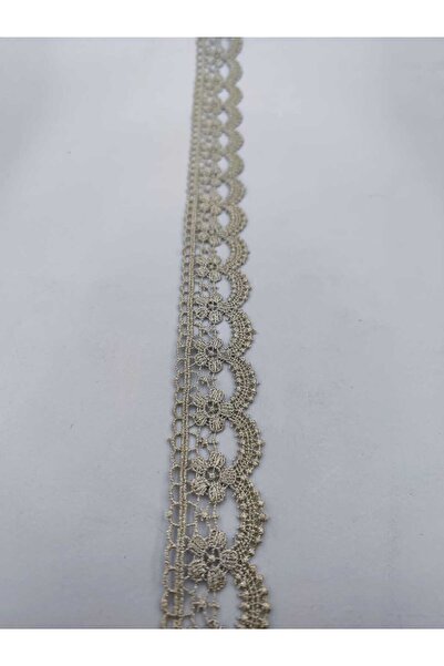 FASHİON DANTEL بوليستر غيبور فيستو نمط فاصل ذهبي-ذهبي فضي عرض 3.5 سم