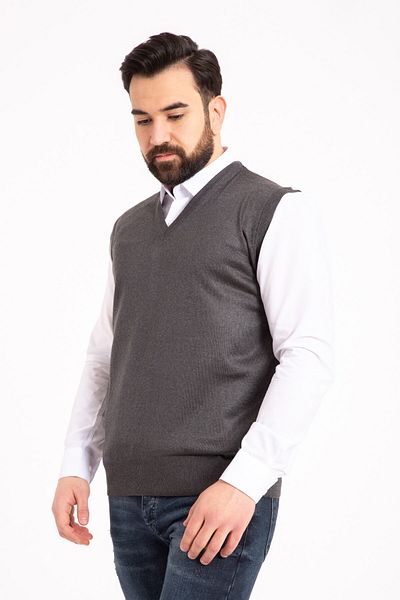 Mutlu City Men's Thin Wool Knitwear Knitted Regular Fit Dad Sweater 5120