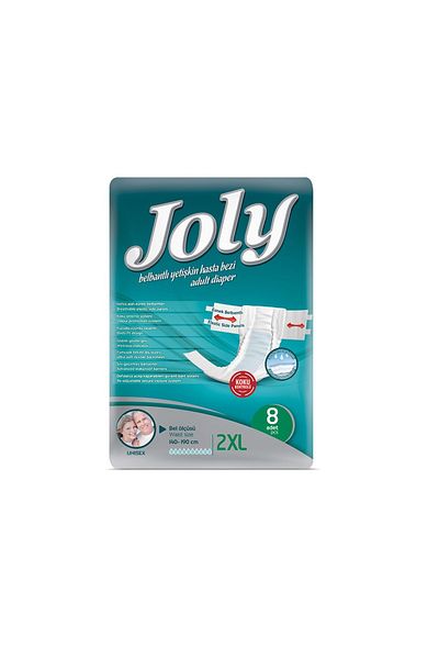 Joly XXL Patient Diapers with Waistband High Absorbent 8 Pieces