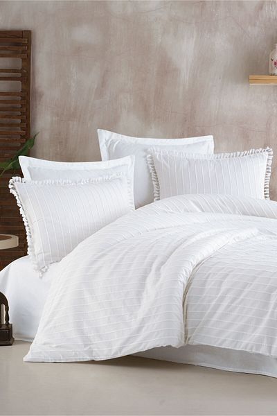 Nordqueen 100% Cotton Single Tassel Duvet Cover Set