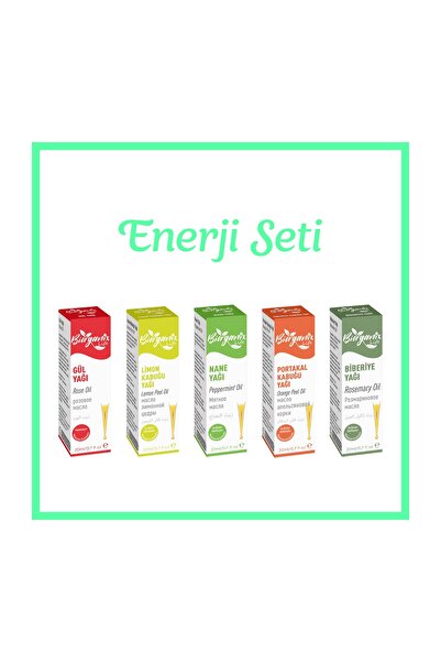 Biorganix Life Enerji Yağ Seti (Gül,Limon,Nane,Portakal,Biberiye)20 ML 5'li D...