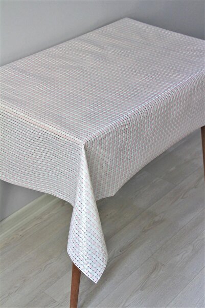 DedeEvTekstil Pvc Şeffaf Kaplama Silinebilir Masa Örtüsü Hasır-476