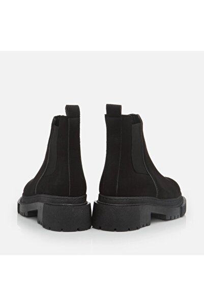 Yaya by Hotiç Női fekete lapos csizma - gyalogos modell