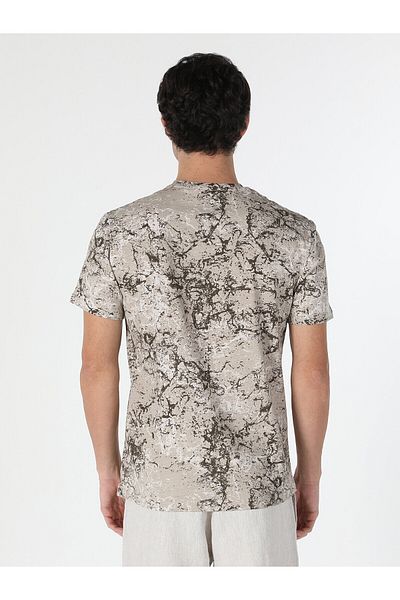 Colin's Regular Fit Crew Neck Beige Men's Short Sleeve T-Shirt