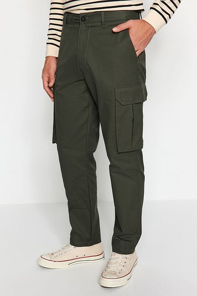 Trendyol Collection Khaki Color Regular Fit Cargo Pants - TMNAW24PL00016