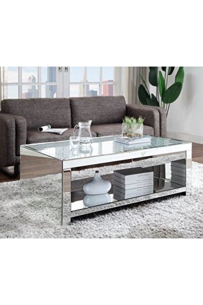 LUXURY VİLLA Luxury Aynalı Orta Sehpa 50x100 Yükseklik 50cm