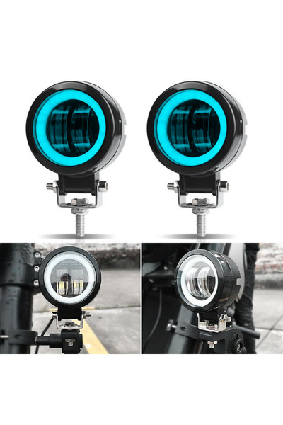 DEKOHOP Motosiklet Scooter ATV Sis Farı Metal Gövde Angel 20 W 2 ADET