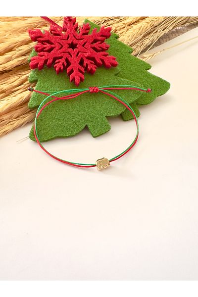 Atelier Çağla Red Green Elephant New Year's Lucky Bracelet