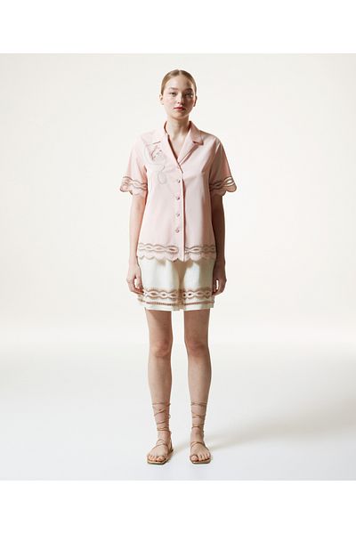 Machka Embroidered Poplin Shirt