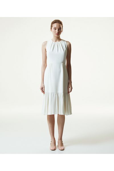 Machka Kleid aus Krepp mit betonter Taille
