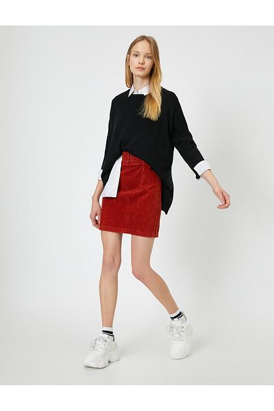 Koton Women's Orange Skirt 0KAK73909MW