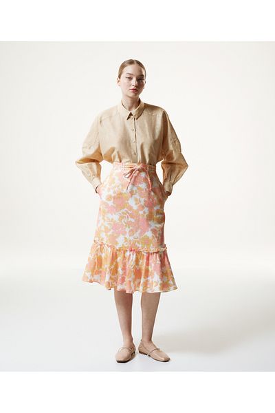 Machka High Waist Floral Pattern Skirt