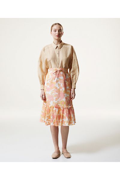 Machka High Waist Floral Pattern Skirt