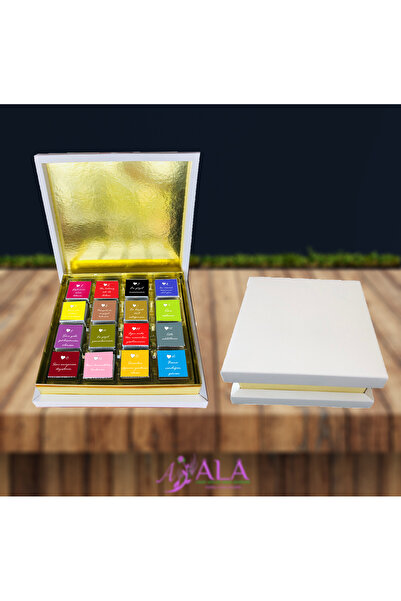 Bolçi Seni Sevmenin 21 Nedeni Etiketli Çikolata (32'li Madlen Şık Kutu)