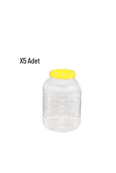 Metler Pet Bidon Seperatörlü Pet Bidon Saklama Kabı Turşu Zeytin Peynir Saklama Pet Bidonu 5 Adet 5 Lt.