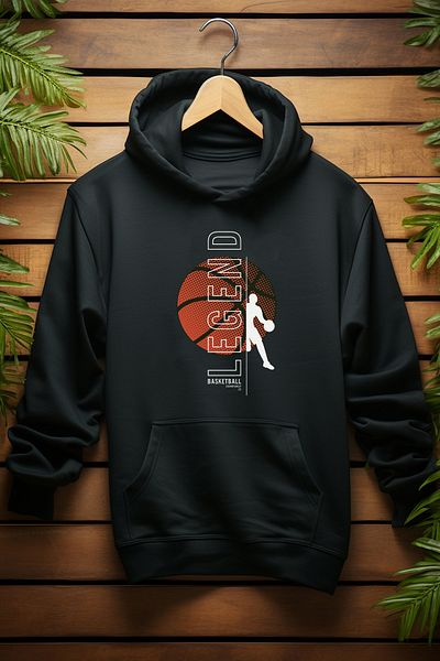 ADA BEBEK ÇOCUK Унисекс суитшърт с качулка Legend Basketball