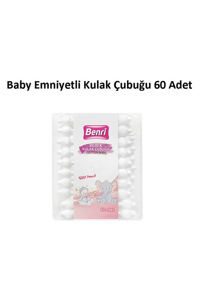 Benri Bebek Emniyetli Kulak Çubuğu 60 Adet