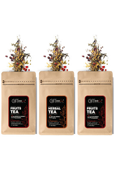 Coffeein Çilek-elma-böğürtlen Meyve Çayı 250 Gramx3 Avantajlı (İSTER SOĞUK-İS...