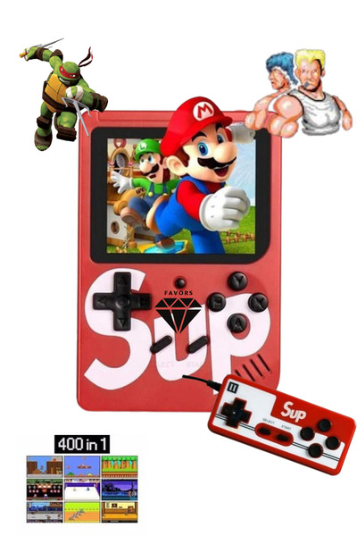 Favors Mini Atari 400 Klasik Oyunlu İkinci Oyuncu Kumandalı Video Oyun Konsol...