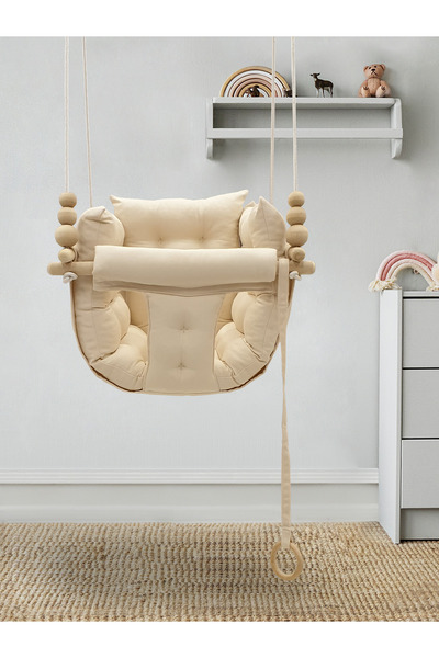 Sallansana Krem Puffy Swing Bebek Salıncak