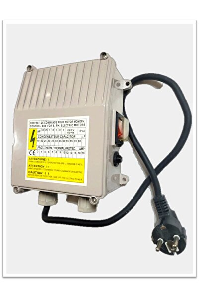 Genel Markalar 2 Hp 220v Monofaze Dalgıç Pompa Çalıştırma ve Koruma Panosu - Fişli