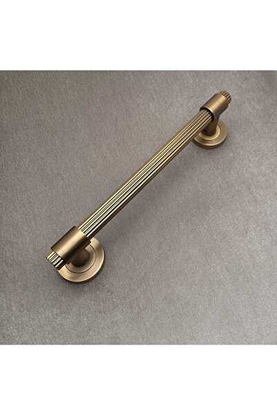 KOLDOOR Erva Mat Antik Sarı Zamak Çekme Kol Sürgülü Kapı Çekme Kolu 25 Cm 1 T...