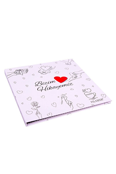 Dijital Dünyası Polabook Beyaz Kalemli Kamera Figürlü Anı Defteri - Sticker Çıkartma Hediyeli