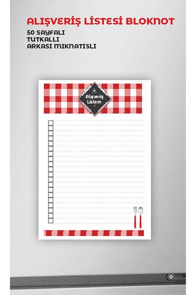 Hsn Fridge Magnet Shopping List Notepad 50 Sheets 10x15 cm
