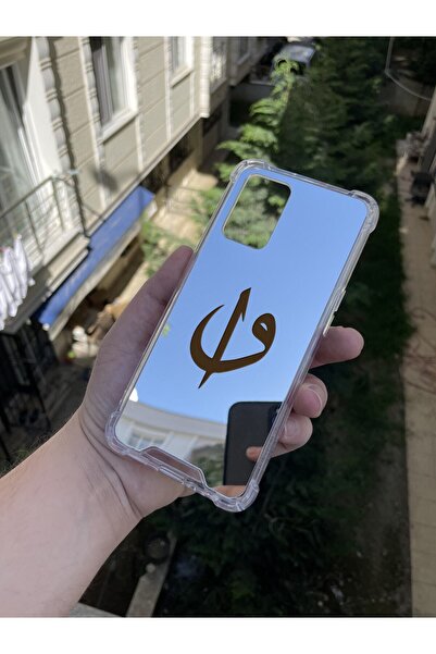 PERAX Oppo A74 Gümüş Aynalı Darbe Korumalı Elif Vav Tasarımlı Silikon Kılıf A...