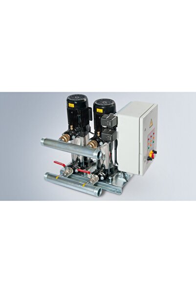 Yıldızsu Water Pump HMC-8VC-TF 2x İki Pompalı 2 Hp 380v Paslanmaz Dik Milli Kademeli Panolu Paket Hidrofor Su Pompası