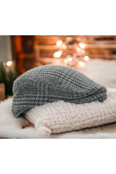 Shopiolog Зимова вовняна кашкетка з качиним пір'ям Flad Cap