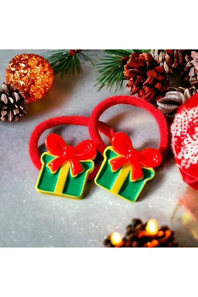 Melo New Year Christmas Christmas 2-Piece Rubberized Mini Buckle