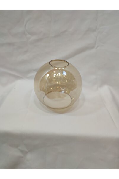 KUĞULU AVİZE CAMI.YUVARLAK,BAL RENKTE.KÜRE,AÇIK AĞIZLI.(E.27)çapı:13.50cm.h:12,00cm