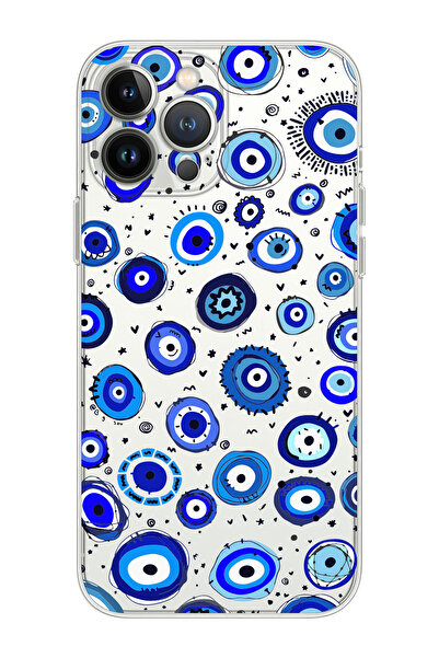 shoptocase Premium Transparent Phone Case with Evil Eye Beads Design for iPho...