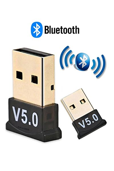 Favors Masaüstü Bilgisayar Bluetooth Adaptör V5.0 Usb Dongle Bluetooth Aparatı Çevirici Dönüştürücü