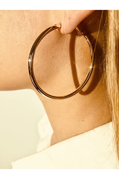 Genel Markalar Kadın L Boy Gold Halka Küpe