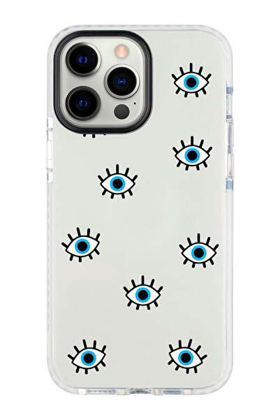 shoptocase Iphone 14 Pro Max Uyumlu Lens Korumalı Anti Shock Mavi Gözler Tasa...