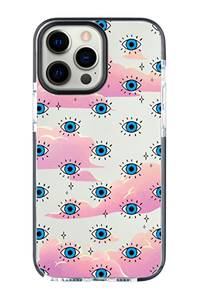 shoptocase Iphone 14 Pro Max Uyumlu Lens Korumalı Anti Shock Cloud Eyes Tasar...
