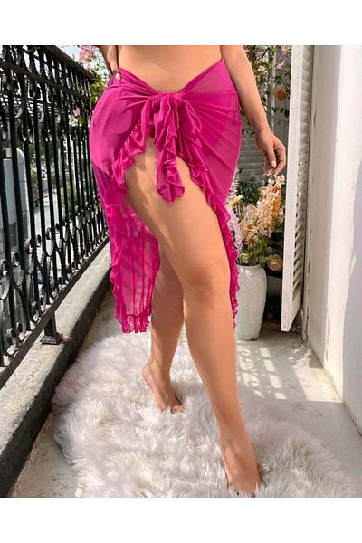 nuriçgiyim Ruffled tulle pareo skirt